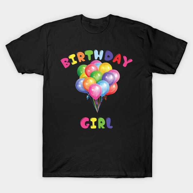 Birthday Girl | Balloons T-Shirt by jverdi28